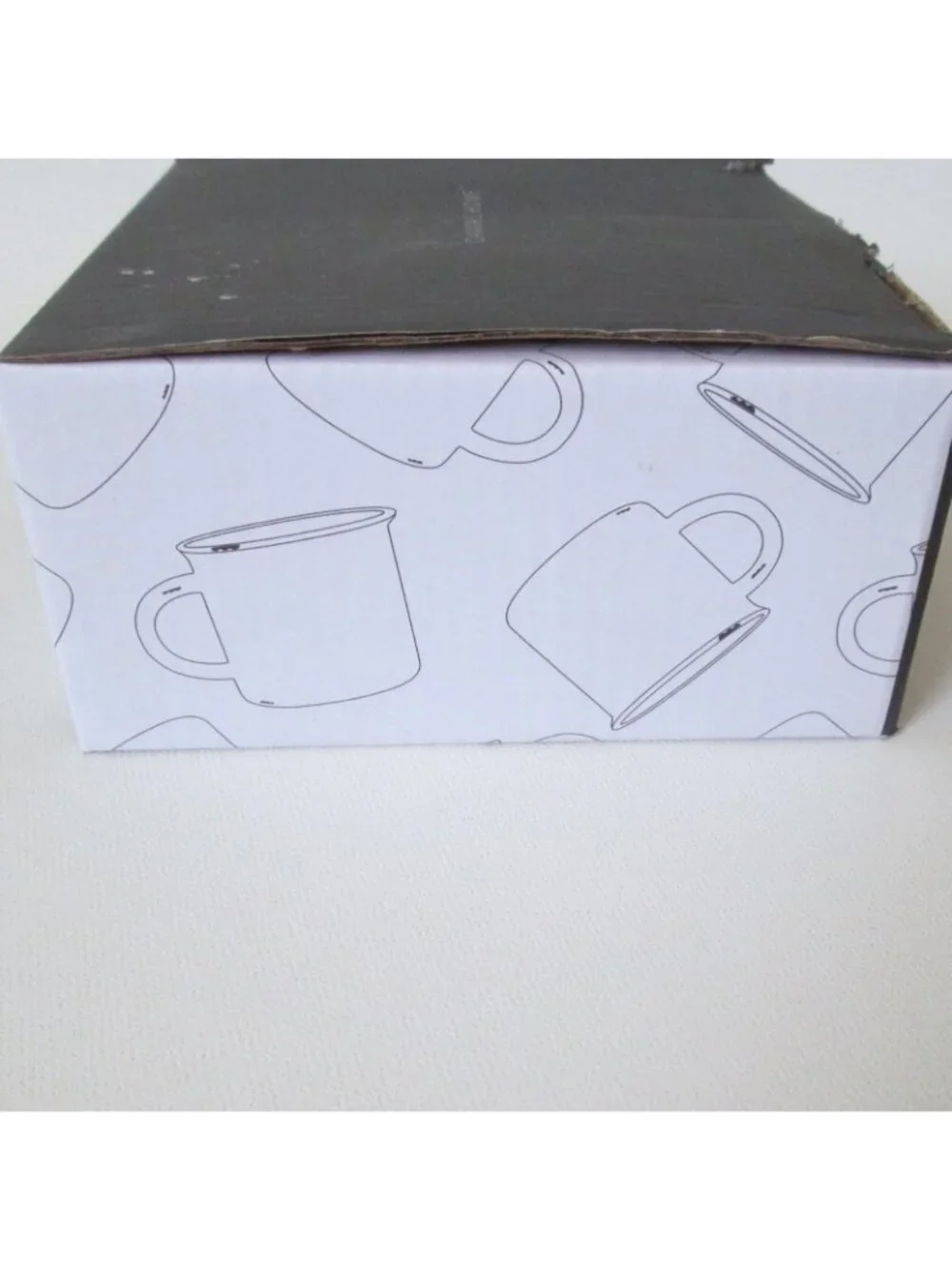 Canvas Home Tinware Espresso Mug Set 4 Cups Rustic Distressed Style With Box